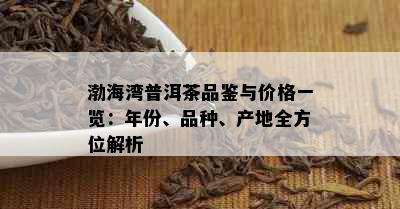 渤海湾普洱茶品鉴与价格一览：年份、品种、产地全方位解析