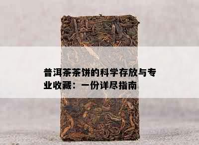 普洱茶茶饼的科学存放与专业收藏：一份详尽指南