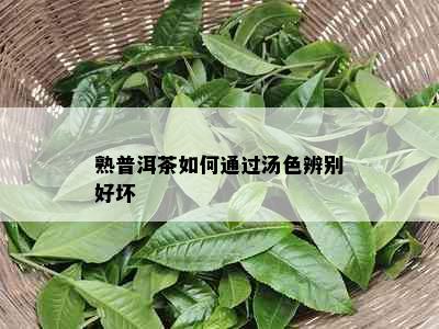 熟普洱茶如何通过汤色辨别好坏