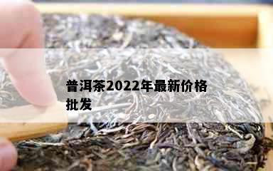 普洱茶2022年最新价格批发