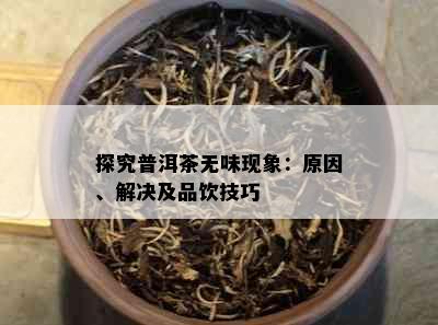 探究普洱茶无味现象：原因、解决及品饮技巧