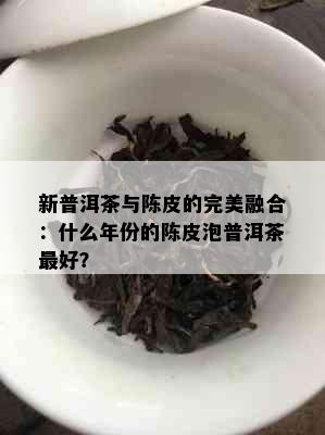 新普洱茶与陈皮的完美融合：什么年份的陈皮泡普洱茶更好？