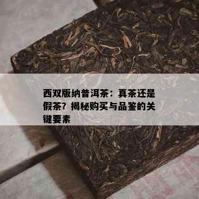 西双版纳普洱茶：真茶还是假茶？揭秘购买与品鉴的关键要素