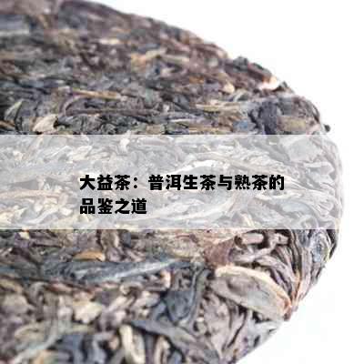 大益茶：普洱生茶与熟茶的品鉴之道