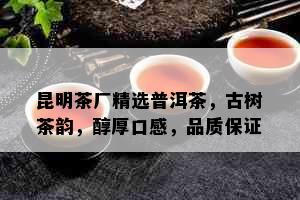 昆明茶厂精选普洱茶，古树茶韵，醇厚口感，品质保证