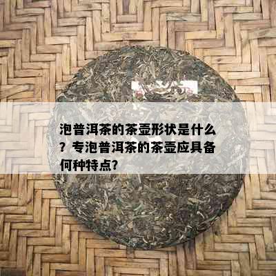 泡普洱茶的茶壶形状是什么？专泡普洱茶的茶壶应具备何种特点？