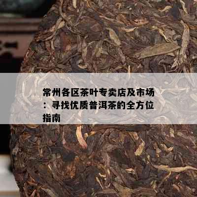 常州各区茶叶专卖店及市场：寻找优质普洱茶的全方位指南