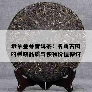 班章金芽普洱茶：名山古树的稀缺品质与独特价值探讨