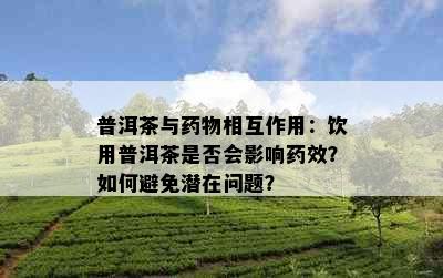 普洱茶与物相互作用：饮用普洱茶是否会影响效？如何避免潜在问题？