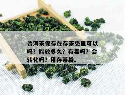 普洱茶保存在存茶袋里可以吗？能放多久？有吗？会转化吗？用存茶袋。