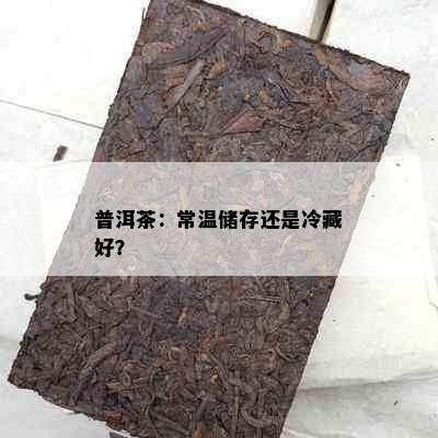 普洱茶：常温储存还是冷藏好？