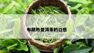 布朗熟普洱茶的口感