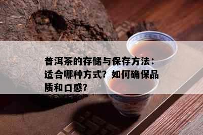 普洱茶的存储与保存方法：适合哪种方式？如何确保品质和口感？