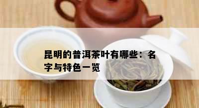 昆明的普洱茶叶有哪些：名字与特色一览