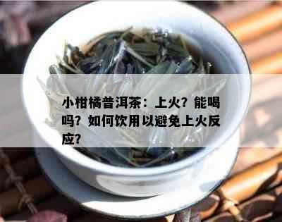 小柑橘普洱茶：上火？能喝吗？如何饮用以避免上火反应？