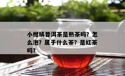 小柑橘普洱茶是熟茶吗？怎么泡？属于什么茶？是红茶吗？