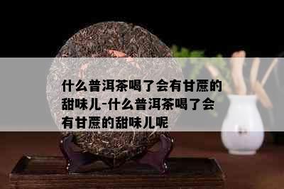 什么普洱茶喝了会有甘蔗的甜味儿-什么普洱茶喝了会有甘蔗的甜味儿呢