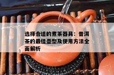 选择合适的煮茶器具：普洱茶的更佳壶型及使用方法全面解析