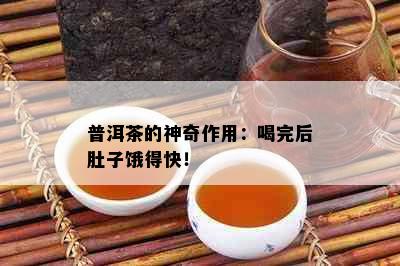 普洱茶的神奇作用：喝完后肚子饿得快！