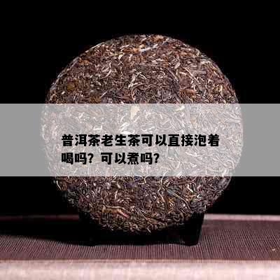 普洱茶老生茶可以直接泡着喝吗？可以煮吗？