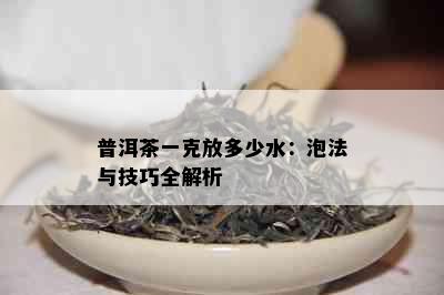 普洱茶一克放多少水：泡法与技巧全解析