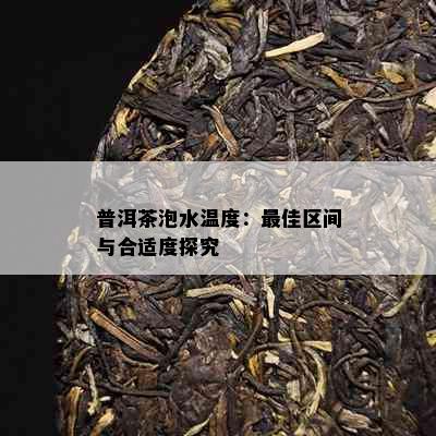 普洱茶泡水温度：更佳区间与合适度探究