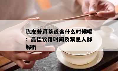 陈皮普洱茶适合什么时候喝：更佳饮用时间及禁忌人群解析