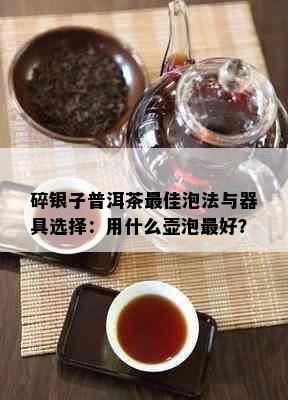 碎银子普洱茶更佳泡法与器具选择：用什么壶泡更好？