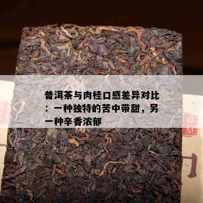 普洱茶与肉桂口感差异对比：一种独特的苦中带甜，另一种辛香浓郁