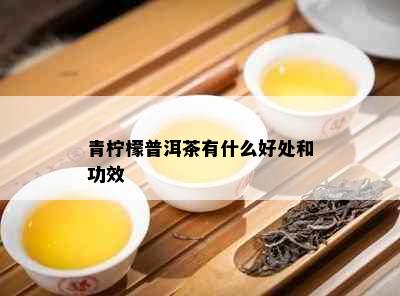 青柠檬普洱茶有什么好处和功效