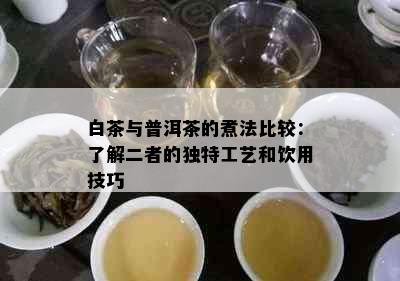 白茶与普洱茶的煮法比较：了解二者的独特工艺和饮用技巧