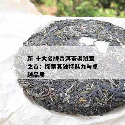 新 十大名牌普洱茶老班章之首：探索其独特魅力与卓越品质