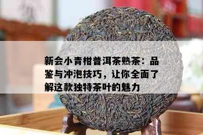 新会小青柑普洱茶熟茶：品鉴与冲泡技巧，让你全面了解这款独特茶叶的魅力