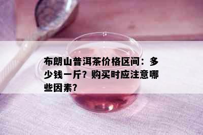 布朗山普洱茶价格区间：多少钱一斤？购买时应注意哪些因素？