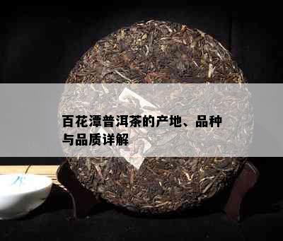 百花潭普洱茶的产地、品种与品质详解