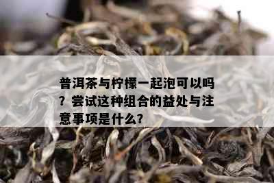 普洱茶与柠檬一起泡可以吗？尝试这种组合的益处与注意事项是什么？