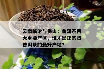 云南临沧与保山：普洱茶两大重要产区，谁才是正宗熟普洱茶的更好产地？