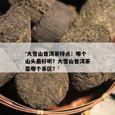 '大雪山普洱茶特点：哪个山头更好听？大雪山普洱茶是哪个茶区？'