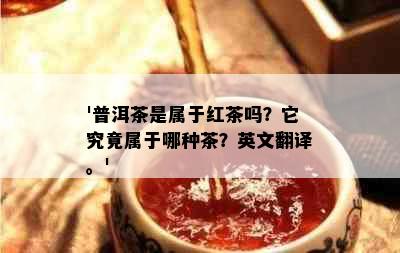 '普洱茶是属于红茶吗？它究竟属于哪种茶？英文翻译。'