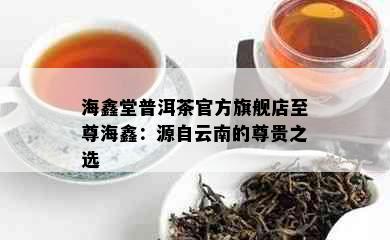 海鑫堂普洱茶官方旗舰店至尊海鑫：源自云南的尊贵之选