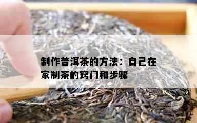 制作普洱茶的方法：自己在家制茶的窍门和步骤