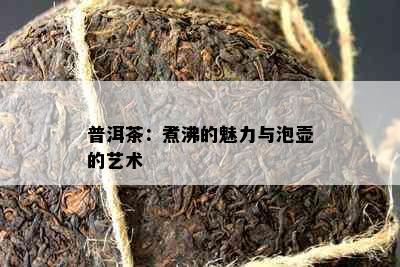 普洱茶：煮沸的魅力与泡壶的艺术