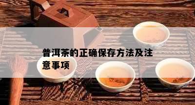 普洱茶的正确保存方法及注意事项