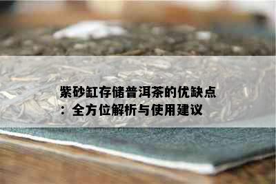 紫砂缸存储普洱茶的优缺点：全方位解析与使用建议