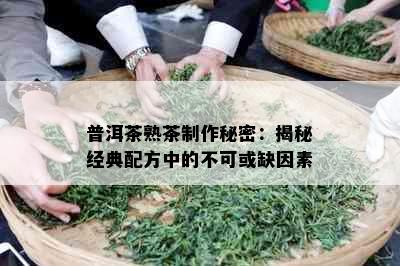 普洱茶熟茶制作秘密：揭秘经典配方中的不可或缺因素