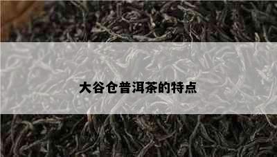 大谷仓普洱茶的特点