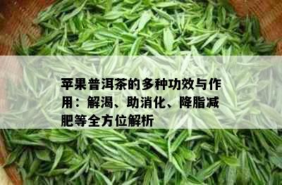 苹果普洱茶的多种功效与作用：解渴、助消化、降脂减肥等全方位解析