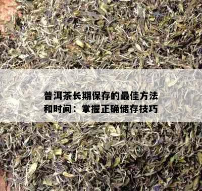 普洱茶长期保存的更佳方法和时间：掌握正确储存技巧