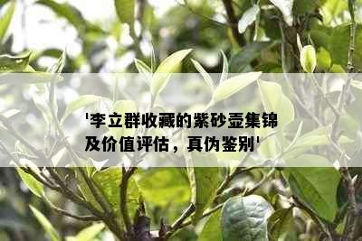 '李立群收藏的紫砂壶集锦及价值评估，真伪鉴别'