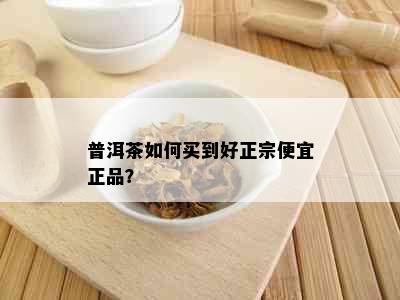 普洱茶如何买到好正宗便宜正品？